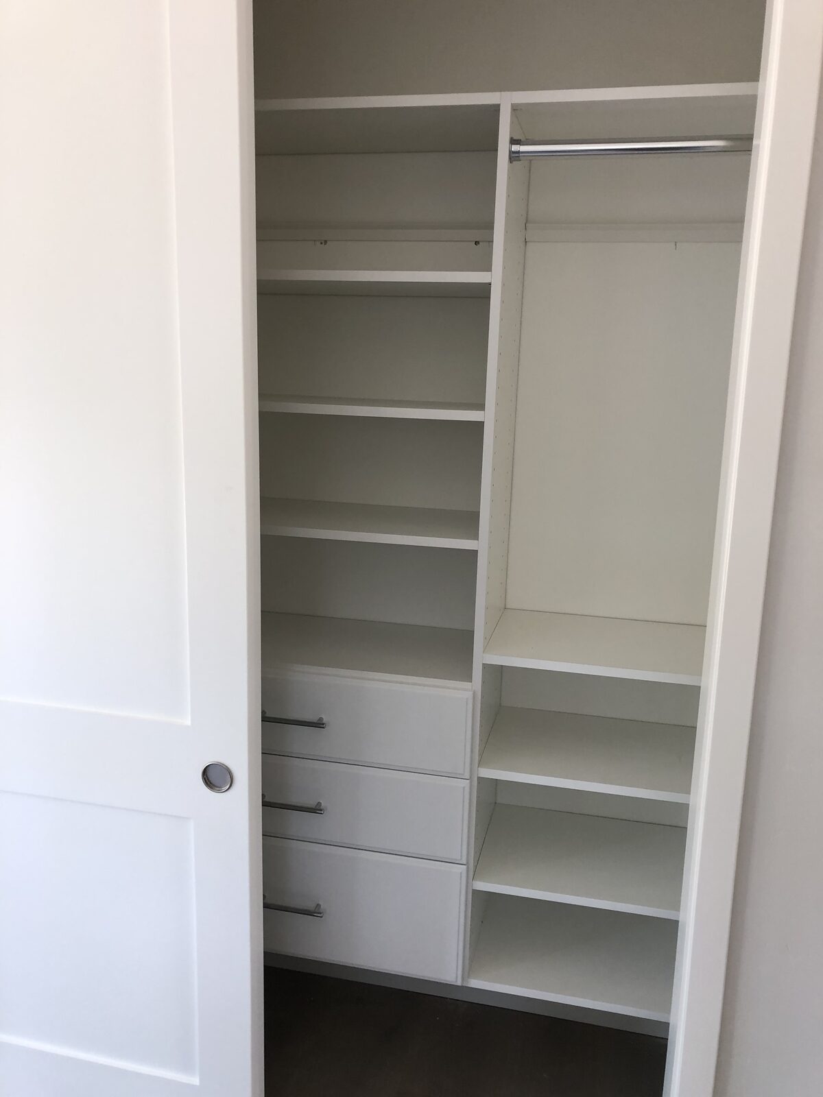 Custom storage cabinetry with adjustable shelving